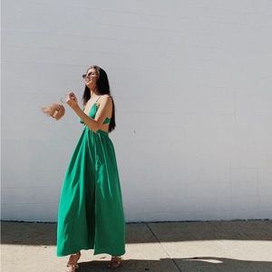 COPY - Runaway the label emerald green maxi dress